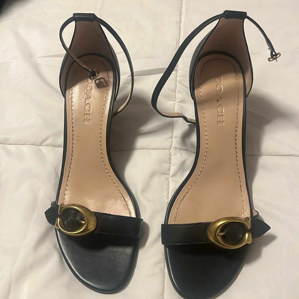 Coach wedge sandals, like new